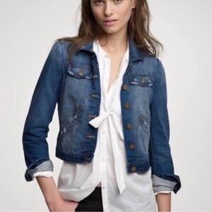 J. Crew - Size 4 Bowery Wash Denim Crop Jacket 22506